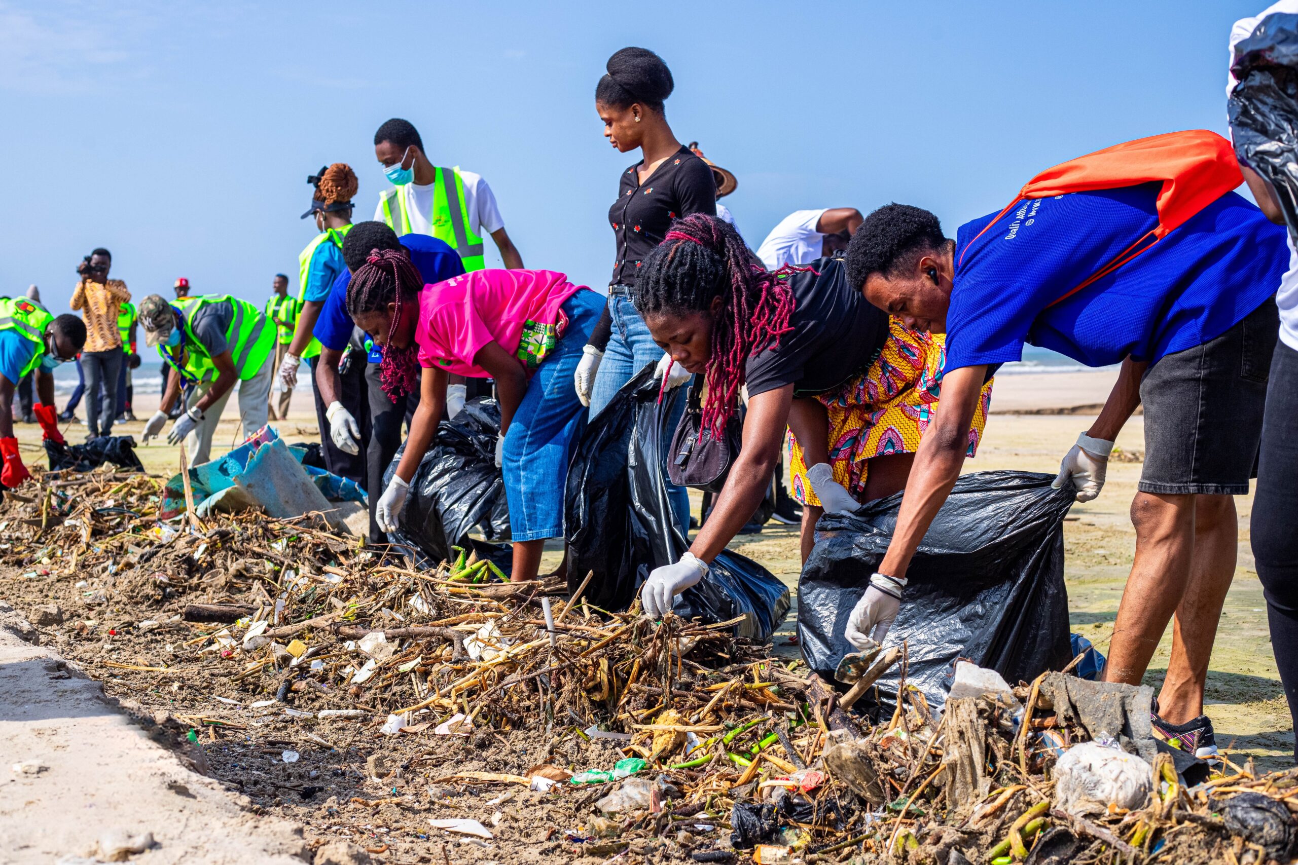 Limpieza de playas en Ghana
